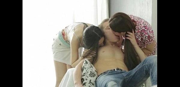  Two Horny Lesbians In A Sexy Threesome